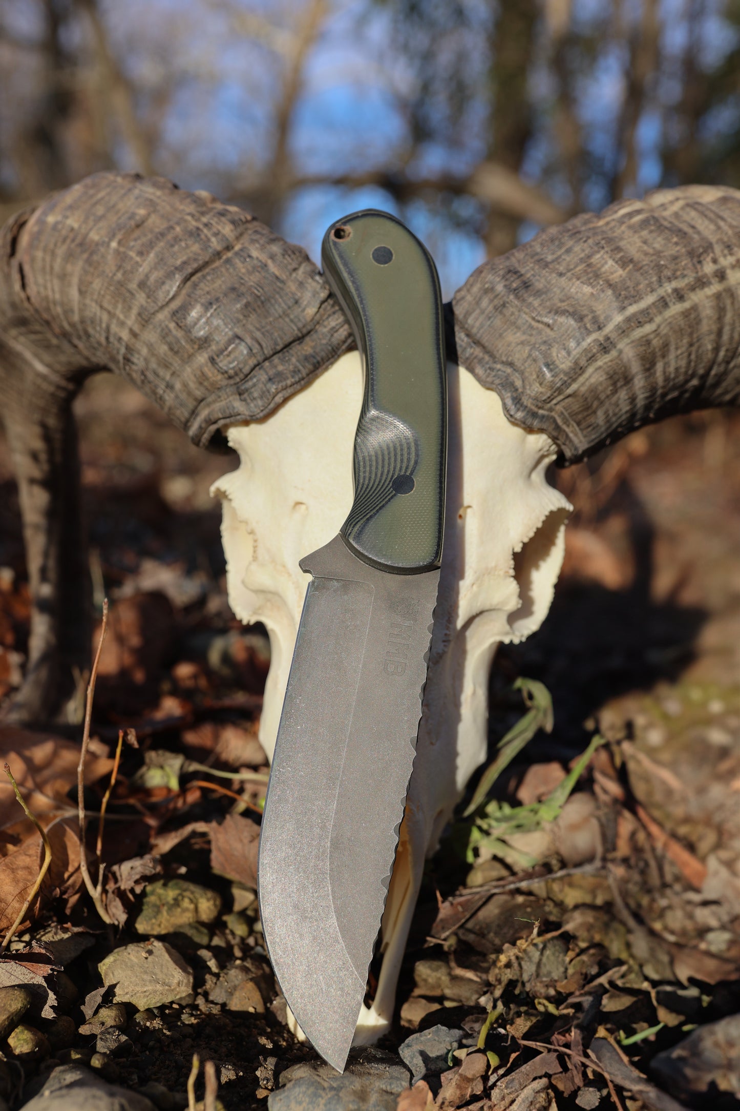 Series 1 CUSTOM FULL - Green and Black G10, G10 Pins, Contoured grip.